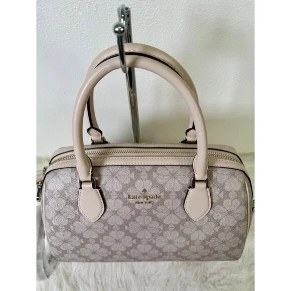 KATE SPADE Signature Spade Flower Pv Large Duffle Crossbody Tote Bag Travel